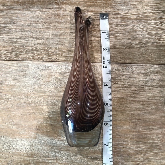 VINTAGE 1950s Scandinavian Zebra Beak Vase by Kastrup/Holmegaard of Denmark - Picture 5 of 7